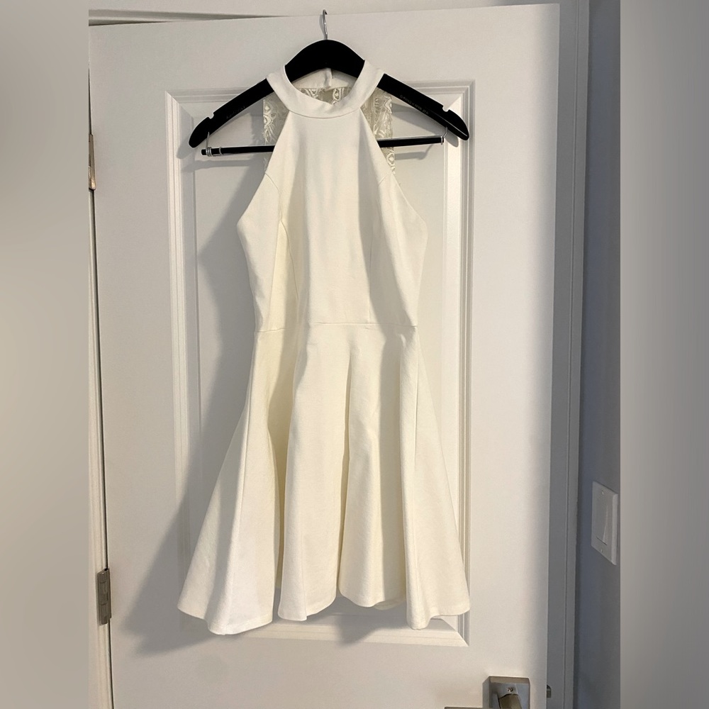 Lulu’s white laced back dress. Size S.